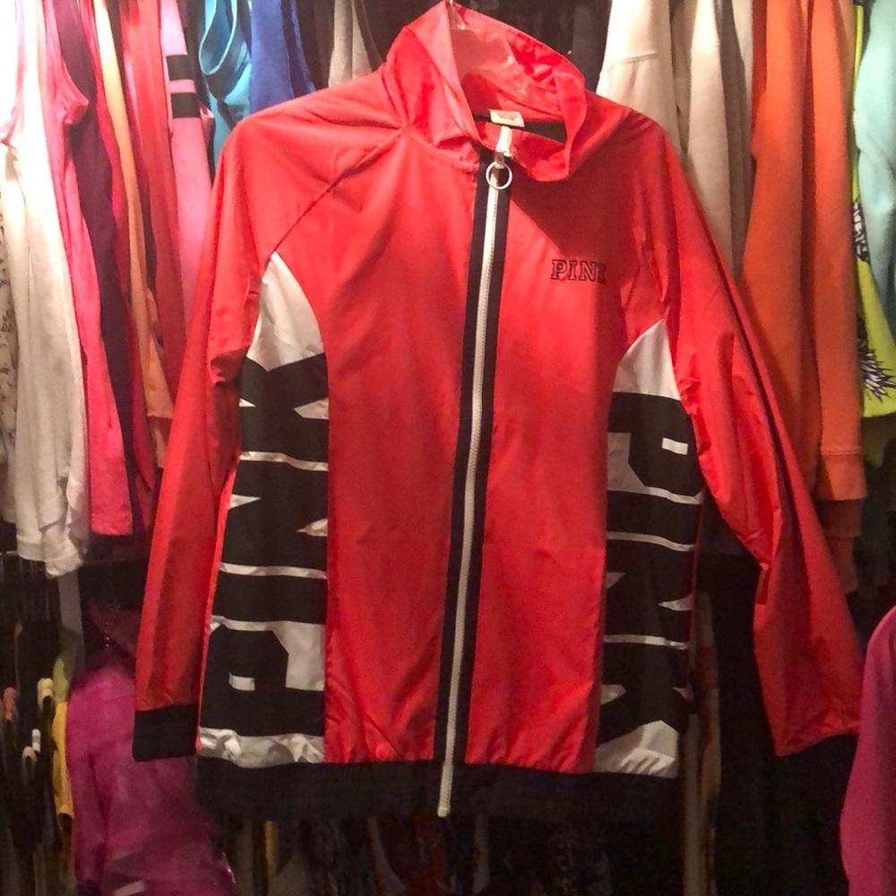 Pink Victoria’s Secret jacket zip up anorak XS